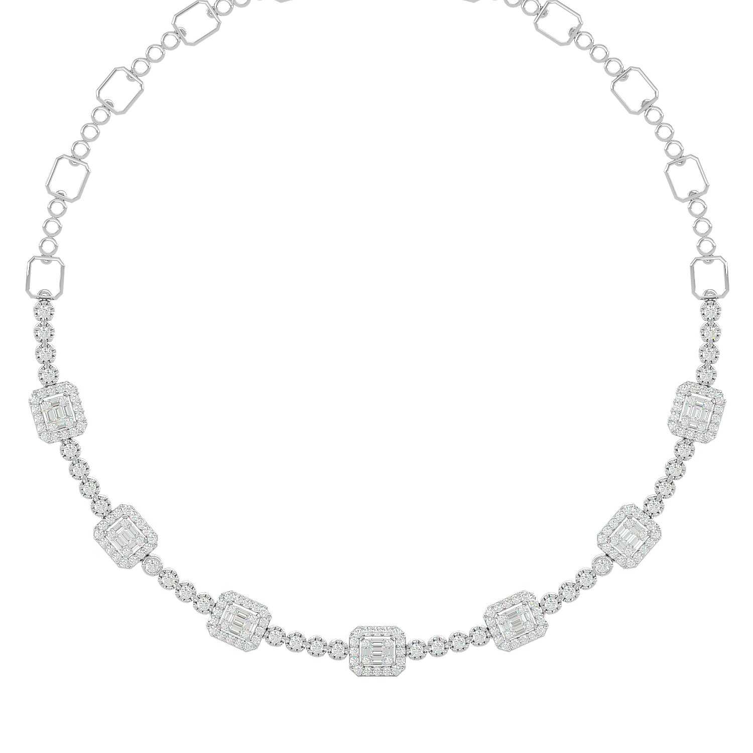 Modern Diamond Necklace